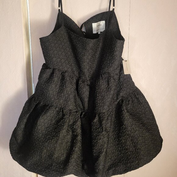 Anthropologie Black Textured Mini Dress - Picture 3 of 3